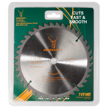 Disco de sierra renegado de 7-1/4